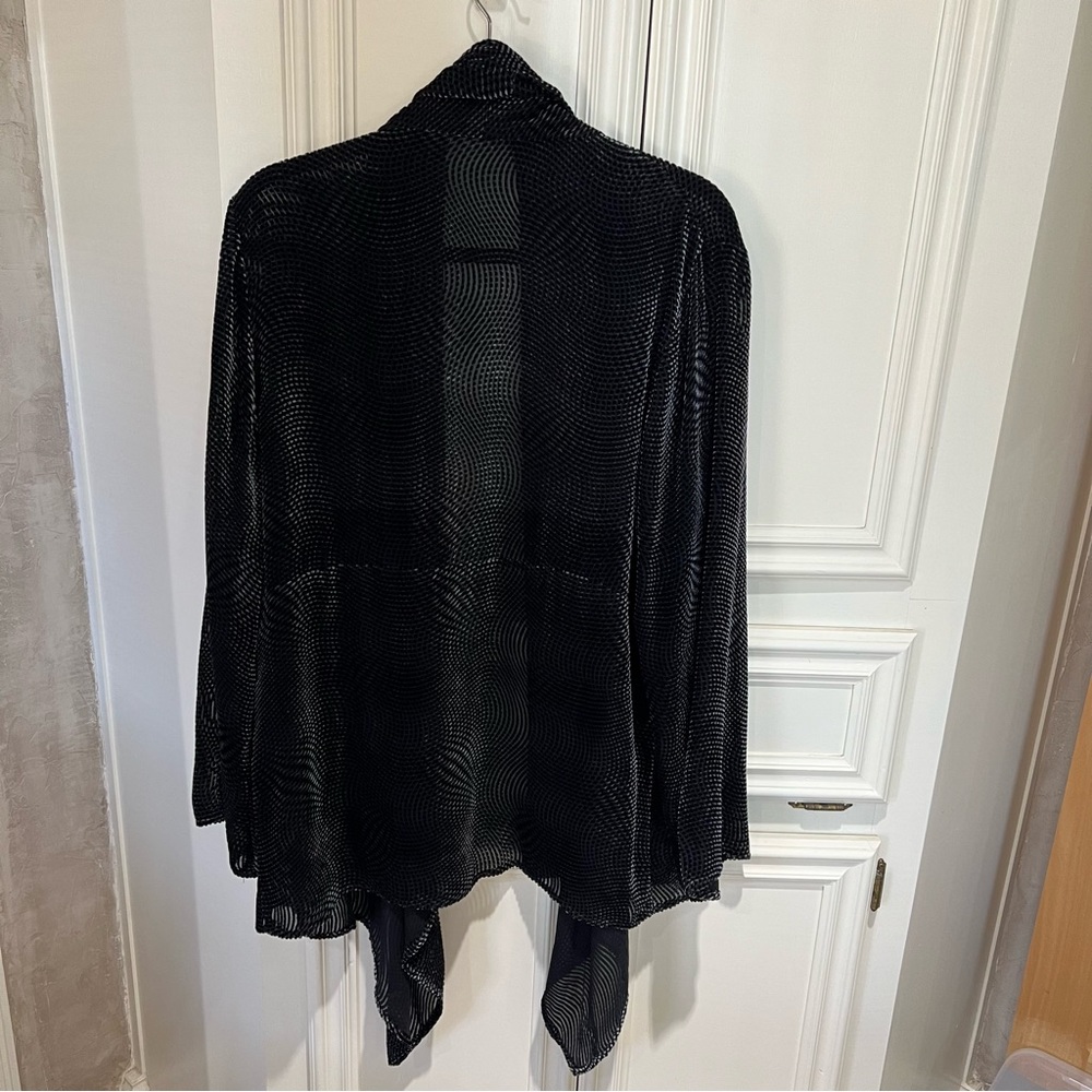Cocoon House Black Shimmery Silk Blend Jacket Kimono Size L/XL